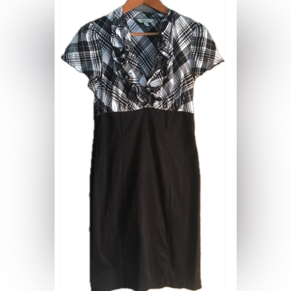 Speechless Black/White Pencil Dress